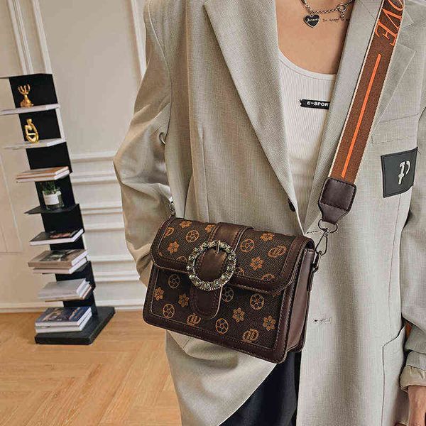 

handbags outlet high sense women's 2022 new printed small square bag versatile temperament single shoulder messenger bag