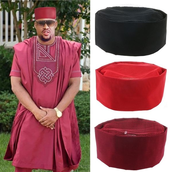 HD 58-60 cm Cappelli per uomo Cappellino moda africana Ankara Dashiki Cappelli vintage da uomo Cappellini maschili per feste di nozze Accessori abbigliamento 220507