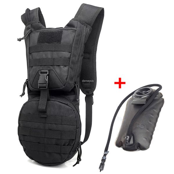 Mochila de chaleira de treinamento tático durável Oxford engrenagem de hidratação caminhadas ao ar livre ciclismo bolsa de hidratação bolsas de bexiga 3L esportes militares molle pacotes de água