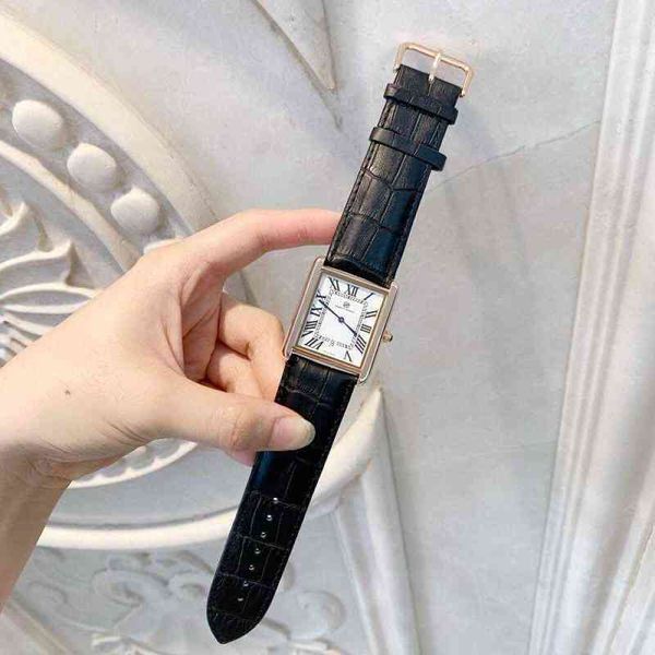 

luxury formal watch santos classic wrist watches tank watch pablo raez relogio masculino luxury casual rectangle thin leather, Slivery;golden