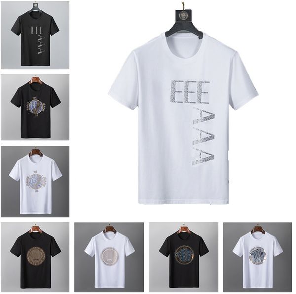 

mens designer clothes famous mens dress t shirt design print round neck short sleeve black white fashion men women tees 100%cotton m-3xl#20, White;black