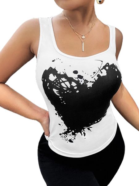 

sxy graphic print tank a7ih#, White