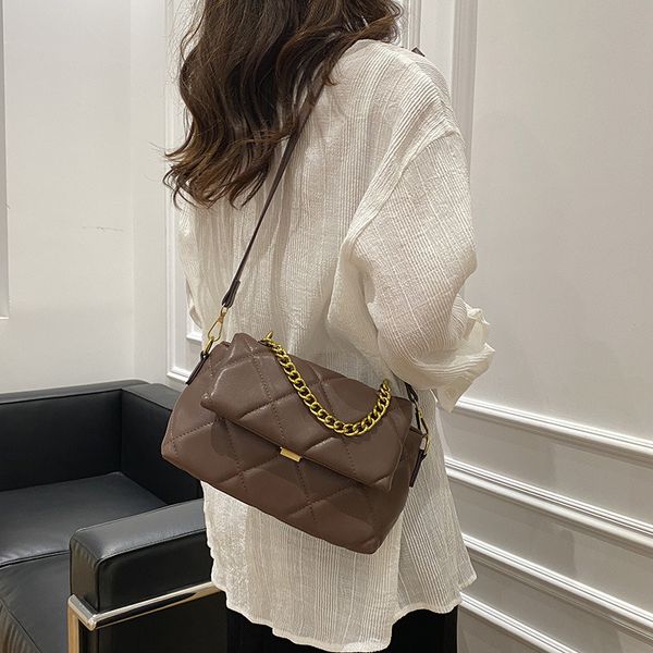 

designer handbag shoulder chain bag clutch flap totes bags wallet check velour thread purse double letters solid hasp waist square stripes w