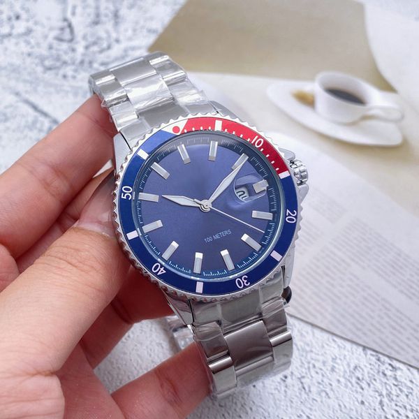 

waterproof mens watch luxury man watch fashion brand designer leather strap or stainless steel band wristwatches for men christmas father&#0, Slivery;brown