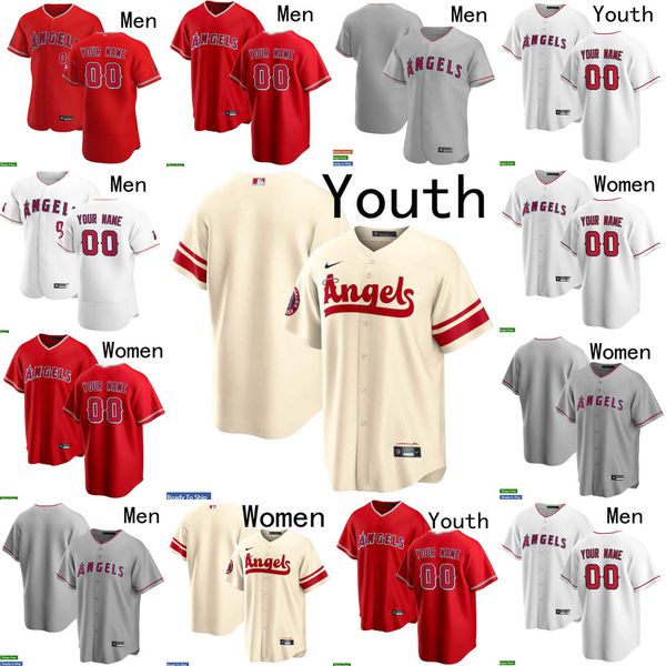 

2022 city angels men women youth los 17 shohei ohtani 27 mike trout 20 jared walsh 16 brandon marsh 3 taylor ward 4 andrew velazquez basebal, Blue;black