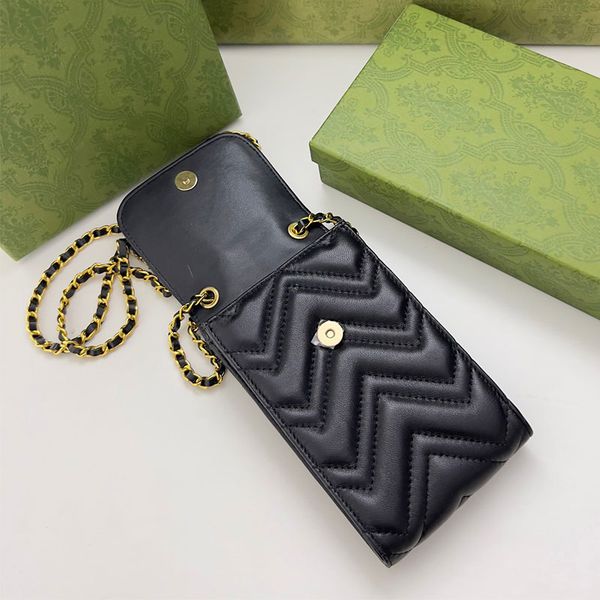 

soft lambskin wallet retro womens mobile phone bag designer quilted chain bag ladies coin purse mini cosmetic bags, Red;black