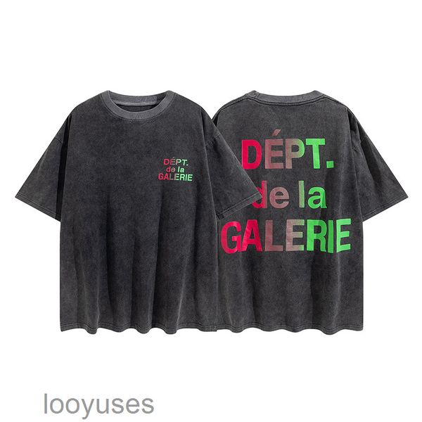 

tshirts gallerydepts t star's shirt same los angeles letter color printing washed used fashion short sleeve t, White;black