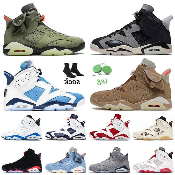 

jordons jumpman 6 6s vi 2022 arrival basketball shoes unc british khaki cactus jack tech chrome mens women sports trainers sneakers 36-47 ch