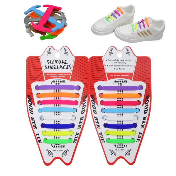 

wholesale elastic hammer colorful silicone shoe laces sports men women trend lazy creative elastic no tie shoelaces, White;pink