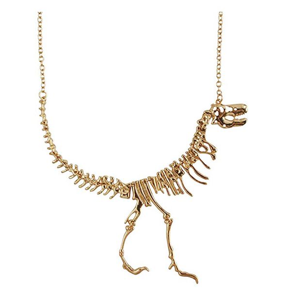 

dinosaur vintage necklace short collar animal pendent necklaces fashion costume jewelry for women teens, Silver