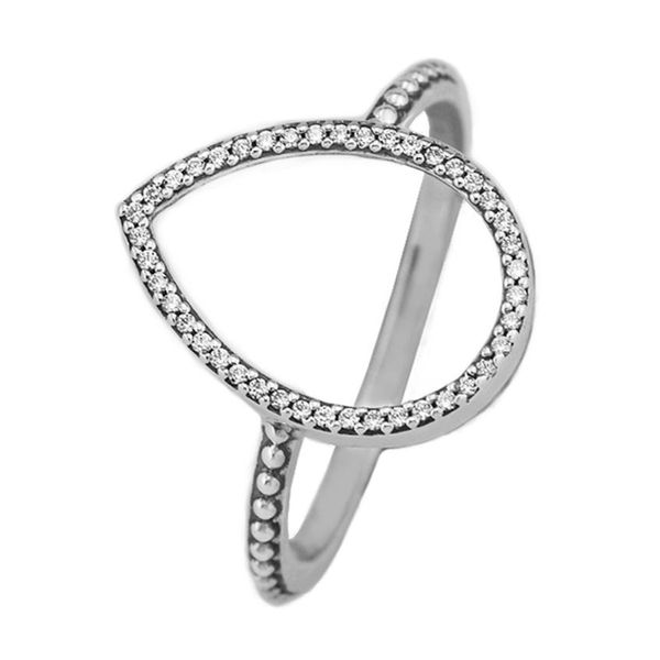 

rings compatible with pandora jewelry radiant teardrop silver ring for women original 100% 925 sterling silver jewelry ring wholes215u
