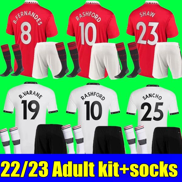 

new 22 23 kit man soccer jersey 2022 2023 sancho cavani utd van de beek manchester b. fernandes rashford uniteds lingard football shirt, Black