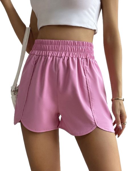 

high waist asymmetrical hem wide leg shorts c3vf#, White;black