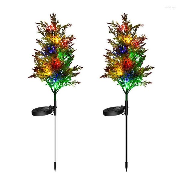 Flores decorativas grinaldas 2pcs/defina luzes externas