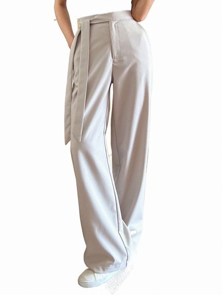 

dazy high waist tie side wide leg pants b9zf#, Black;white