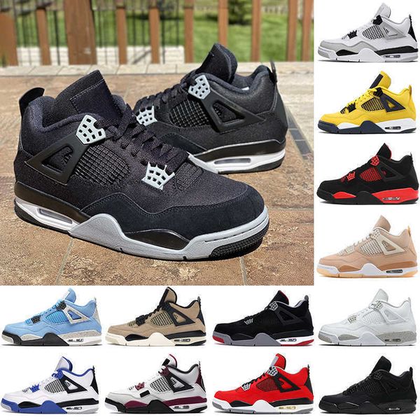 

4 4s men basketball shoes sneaker military black canvas cat red thunder white oreo shimmer infrared cool grey bred fire red sport