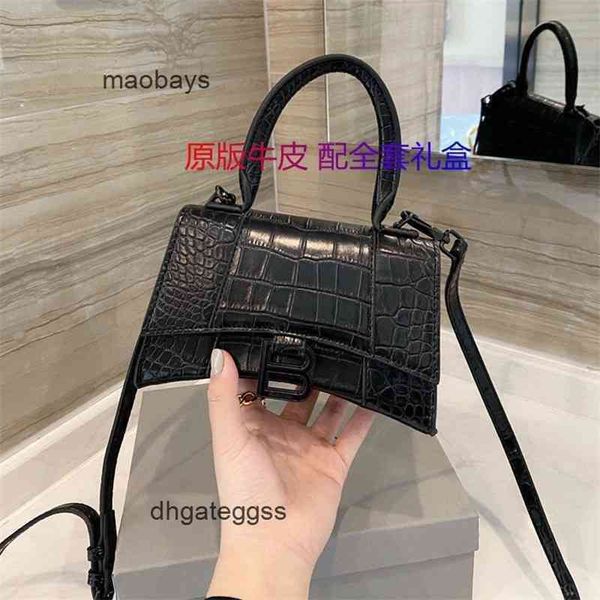 

balencaigass handbags italy women's hourglass crocodile leather cowhide graffiti handbag one shoulder messenger bag luxury handbag eg2k