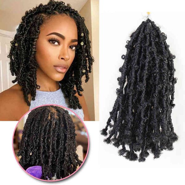 

nxy wigs crochet hair butterfly dirty braid wig female butterfly locs chemical fiber crochet hair220624, Black