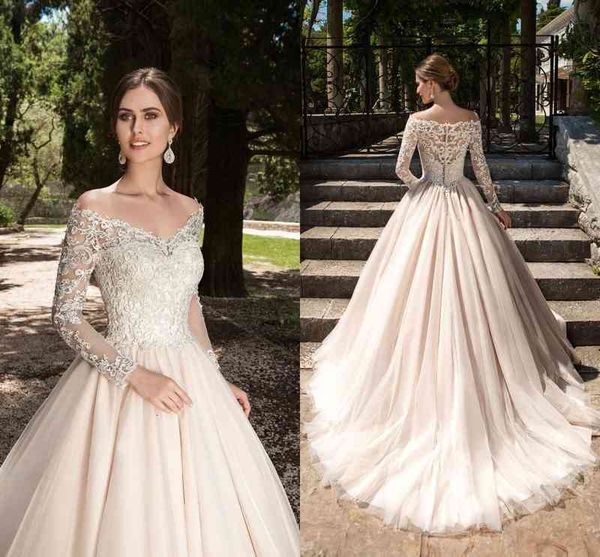 

ball gown wedding dresses long sleeved wedding dress mori series bride simple one shoulder large open back travel pography small tail soft y, White