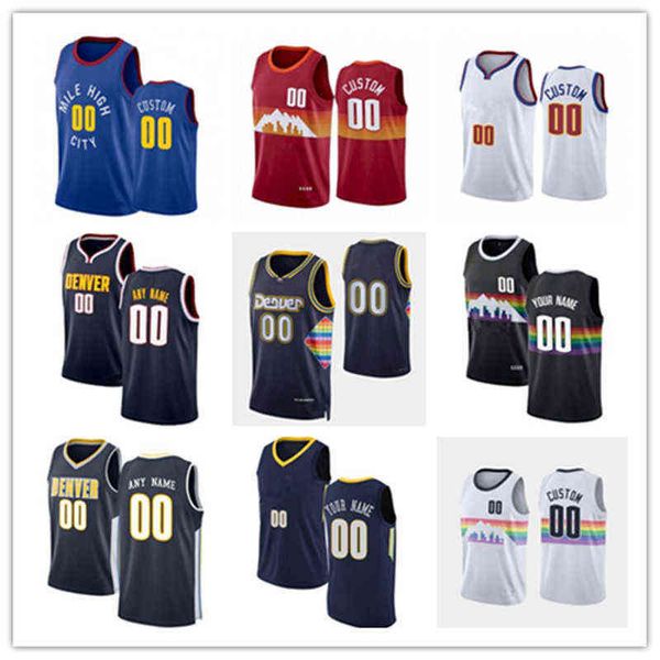 

75th custom jersey denver''nuggets''men women youth 3 nah'shon hyland 11 monte morris 22 zeke nnaji 25 austin river, Black