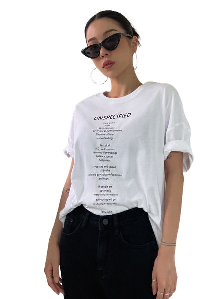

dazy slogan graphic drop shoulder tee v9uo#, White