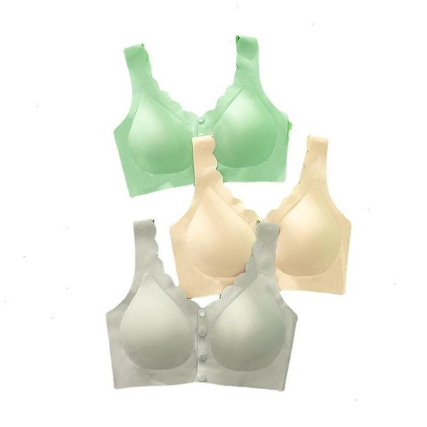 

3pcs plus size bras for women seamless bra push up wireless underwear, Red;black