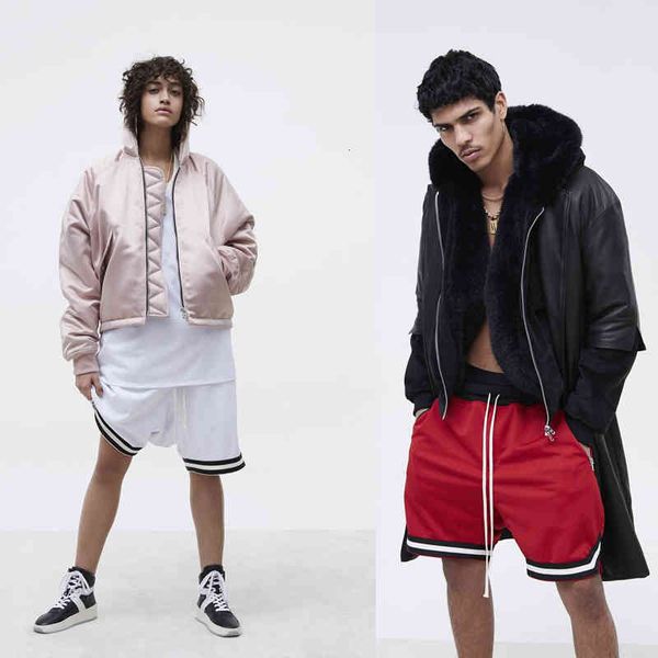 

men's shorts xiaxin pingao street sports casual pants mesh breathable fog dang crotch flying mouse men's and women's loose sh, White;black