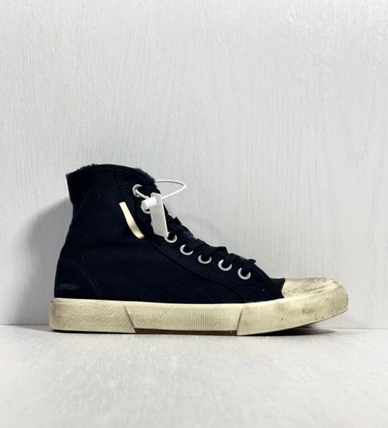 

2022 luxury designer casual shoes men women limited edition paris sneakers full destroyed mules size 35-46, Black