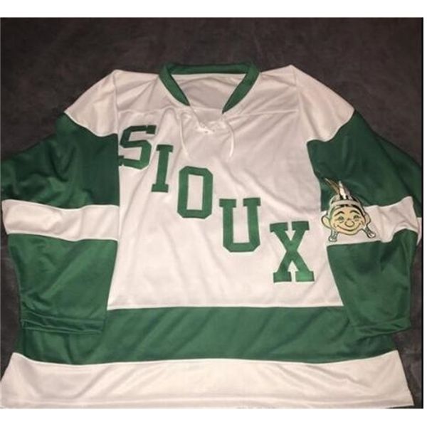 Personalizza Thr tage 1959 RETRO North Dakota Fighting Sioux Hockey Jersey Ricamo cucito o personalizzato qualsiasi nome o numero retrò Jersey