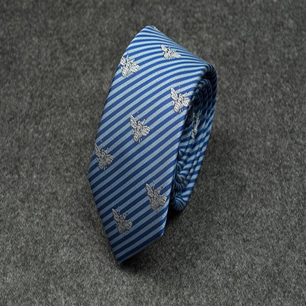 

light blue big bee neck ties men classic silk tie mens business neckwear skinny grooms necktie for wedding party suit shirt with c2476, Blue;purple