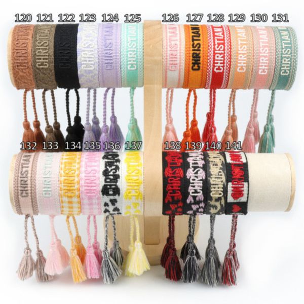 

fashion designers adjustable bracelet luxury woven friendship rope bangle brand women vintage braided men embroidery tassel bracelets jewelr, Golden;silver