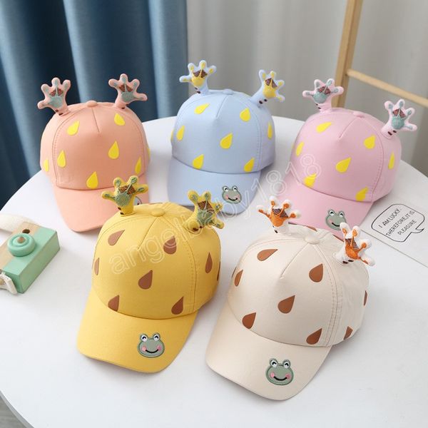 Cartoon Tier Ohr Baby Baseball Cap Netter Frosch Frühling Sommer Neugeborenen Sonnenhüte Im Freien UV Schutz Kinder Junge Mädchen Visier kappen