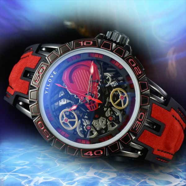 

luxury men's automatic dating watch quartz battery trendy waterproof luminous clock little red fashion stainless steel case business pr, Slivery;brown