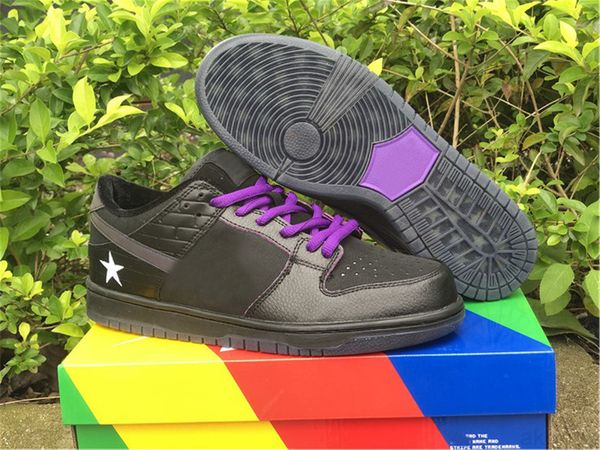 

familia x authentic first avenue shoes black voltage purple white low basketball 3m reflective sports sneakers men women with