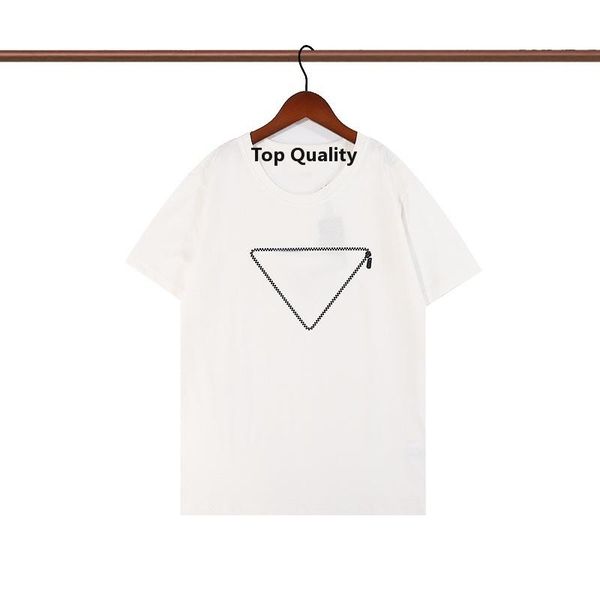 

summer menshion tshirt designers men letter print clothing triangle sign black white tees short sleeve womens casual hop hop stree, White;black
