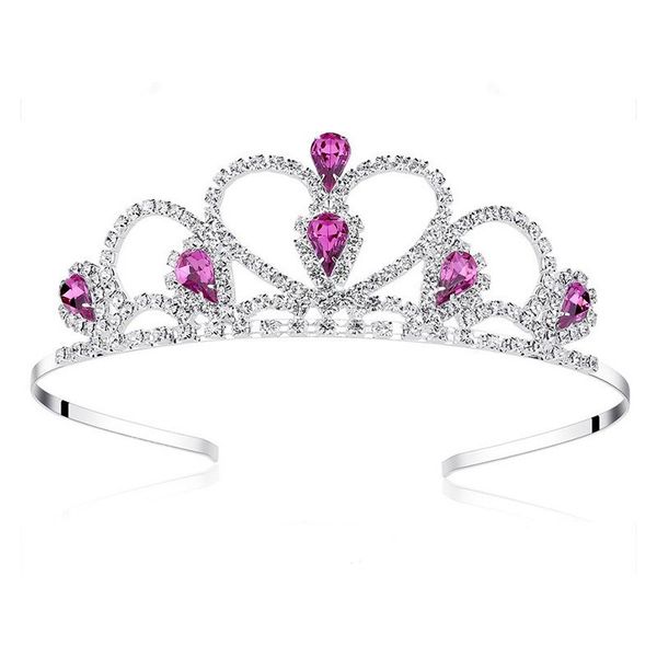 

fashion wedding bridal princess crown tiara diamond crystal rhinestone headwear female headpiece performance jewelry gift, White;golden