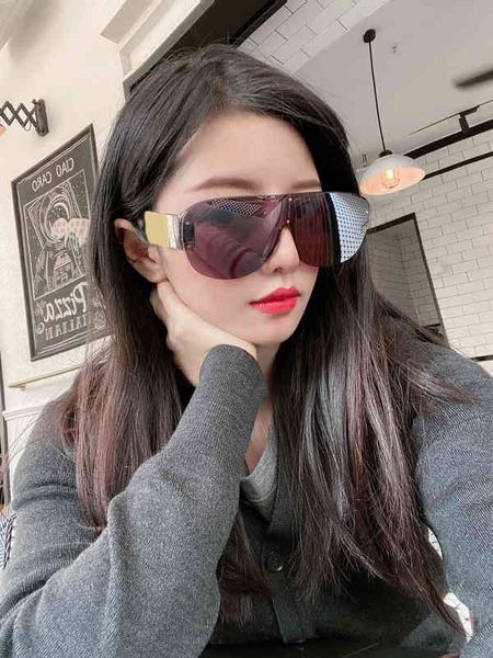 

sunglasses fan jia integrated goggles rimless large wide face personalized motorcycle glasses 4391, White;black