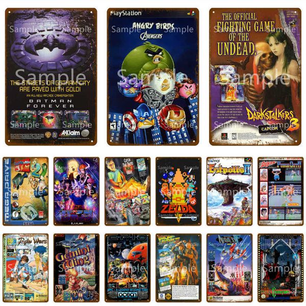

cartoon video games vintage metal signs home decor tin signs pub plates metal crafts painting plaques art poster