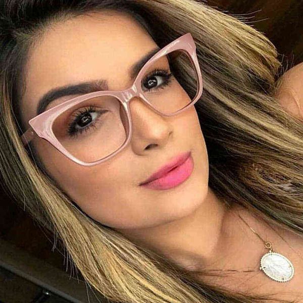 

sunglasses cat eye glasses frame women vintage clear s transparent de grau 220326, White;black