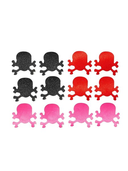 

6pairs sparkly glitter nipple cover s5wr#, Black;red