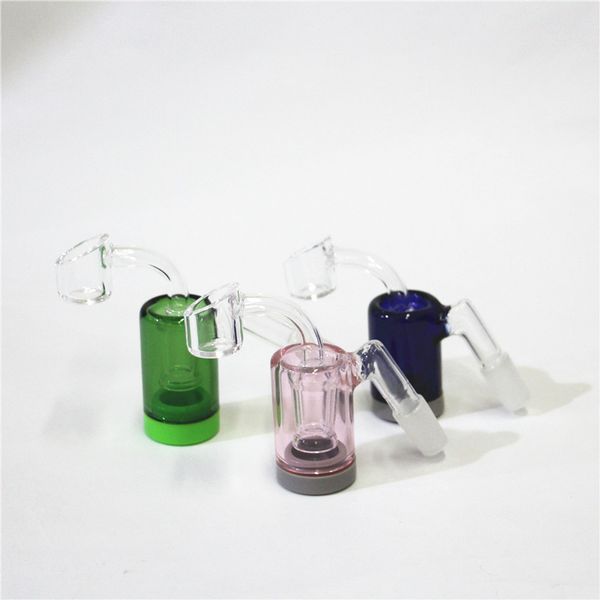Tigela de apanhador de cinzas de vidro multifuncional de 14 mm para cachimbo de cabahs percolator dois néctar de silicone de tamanho da junta