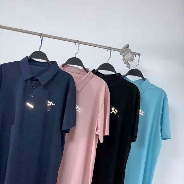 

arc bird family men's outdoor quick drying cool and breathable leisure short sleeve training polo shirt traceless lapel t-shirt, White;black