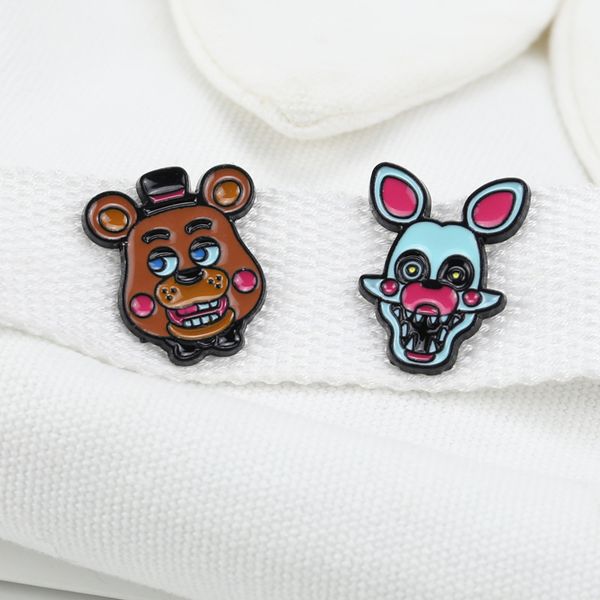 

enamel pins cartoon cute bear brooch collar pin broches for women's clothing metal badges backpack brooches jewelry, Blue