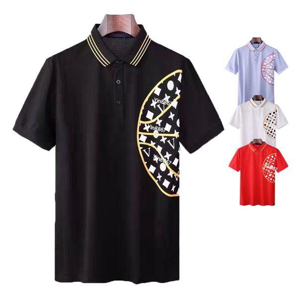 

summer brand clothes mens designer casual polos shirts for man high street italy embroidery garter snakes little bees printing cottom, White;black