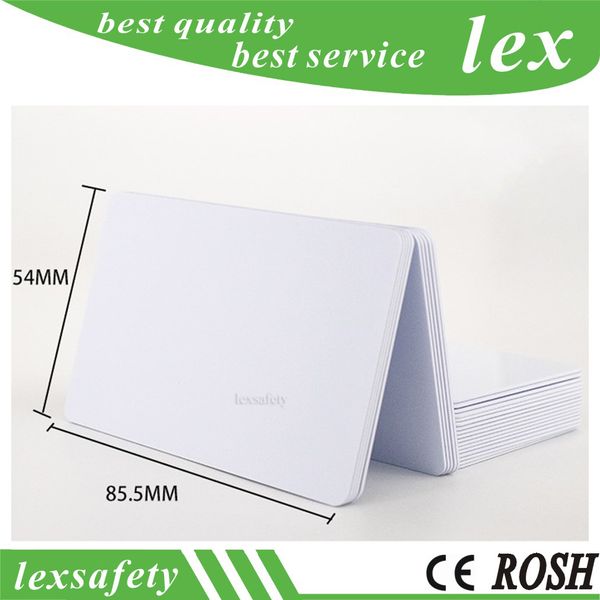 

100pcs ic 13.56mhz read write rfid nfc cards white blank nfc213 pvc tags waterpoof 168bytes chip key tag access control card