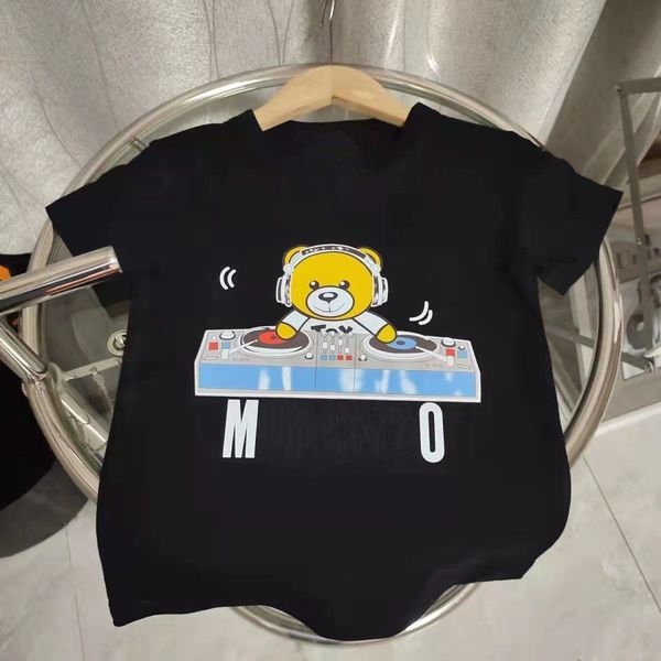 

childrens t-shirts kid t-shirt short sleeve baby girls boys shirt family matching tshirts with bear space spacecraft 80-150 xs-5xl black whi, Blue
