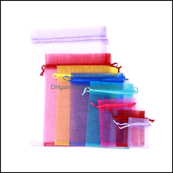 

dstring jewelry mesh bags pouches organza packaging bag christmas wedding party decoration candy dable storage gift display packing pouch dr, Pink;blue