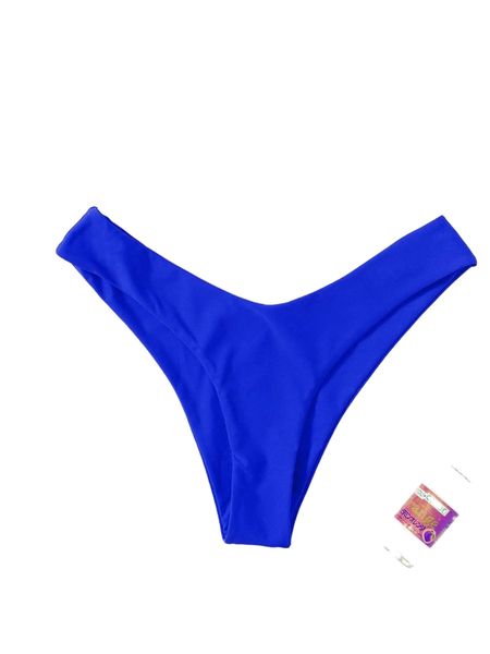 

solid high cut bikini bottom v6a5#, White;black