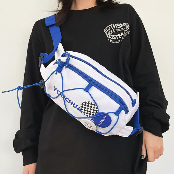 

casual waist bags for women leisure waterproof nylon fanny pack girls crossbody chest bag belt teenager packs 220507