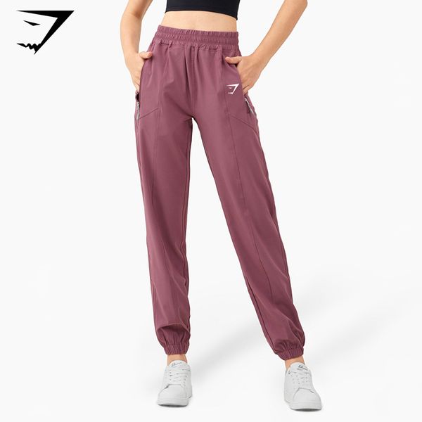 

gymshark loose yoga running pants women's pocket casual outdoor breathable pants